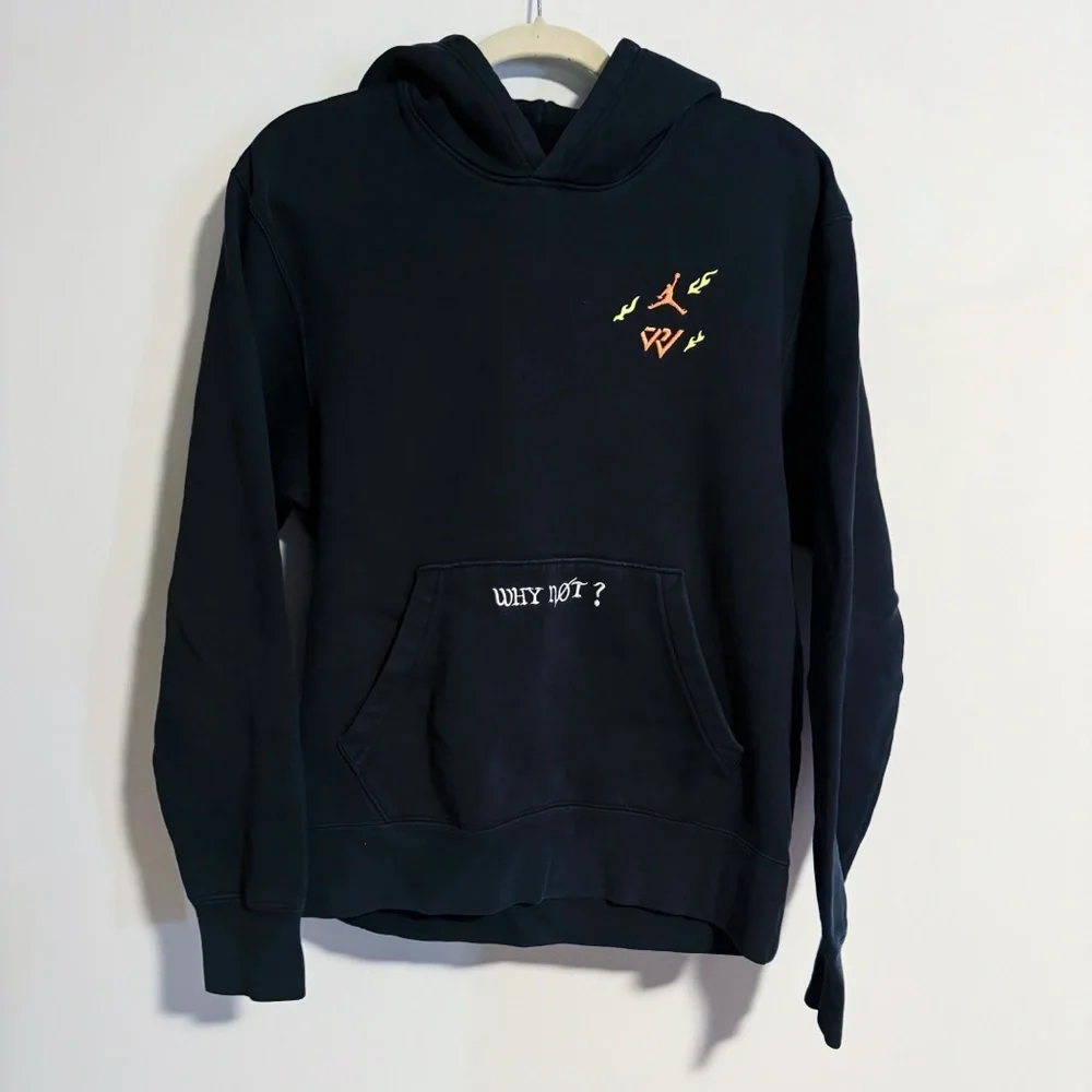 Jordan - Why Not? Black with Multicolored Basketball Print Hoodie